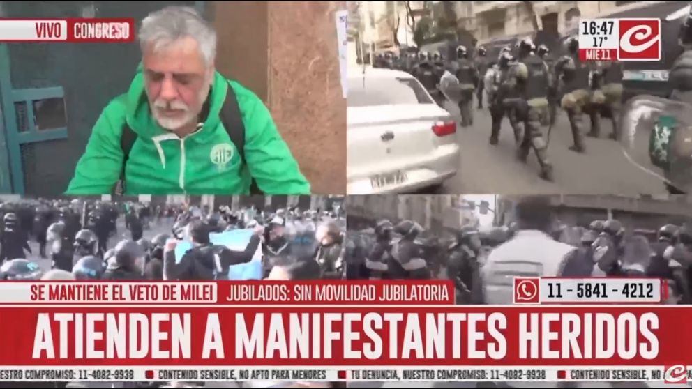 Los sindicatos y organizaciones sociales protestaron en Congreso, hubo represión