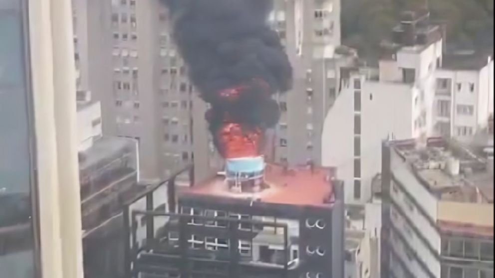 Impresionante incendio en Retiro | Foto: captura