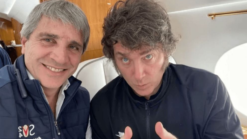 Luis Caputo y Javier Milei celebraron el último dato de inflación.