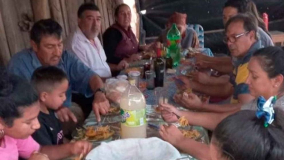La foto del último almuerzo del que participó Loan Danilo Peña