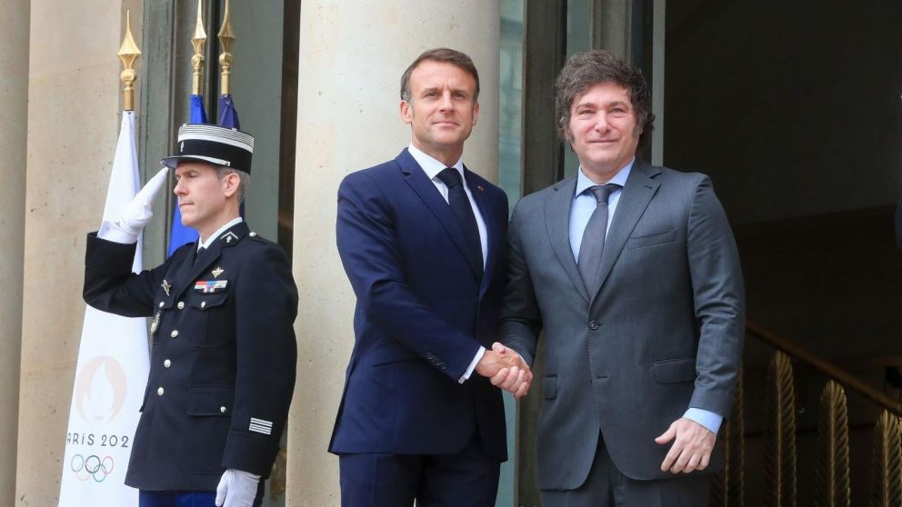 Milei y Macron: reunión de 15 minutos en la previa de los Juegos Olímpicos