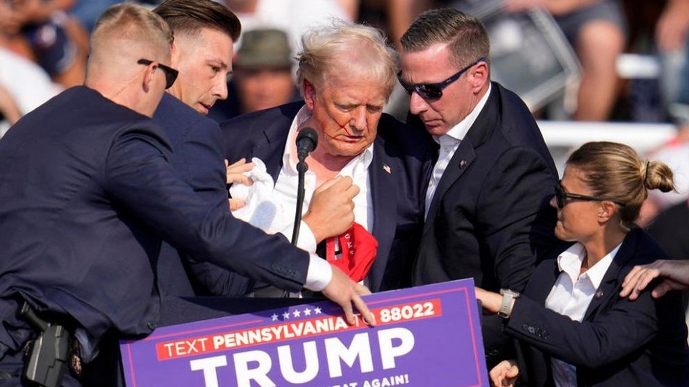 Donald Trump resultó herido de una oreja tras el disparo