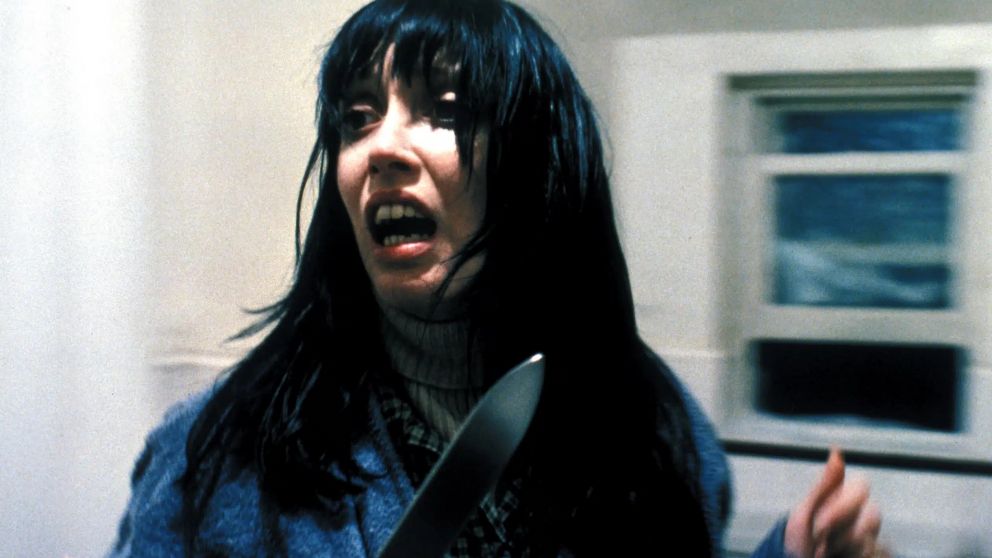 Shelley Duvall en El Resplandor (no su perfil más bello, culpa de Kubrick)