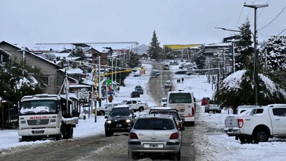 Nieve en la Patagonia argentina