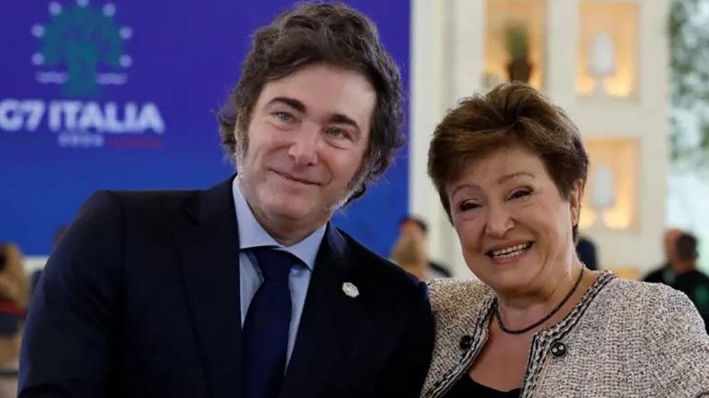 FMI: Javier Milei y Kristalina Gergieva se reunieron en Italia