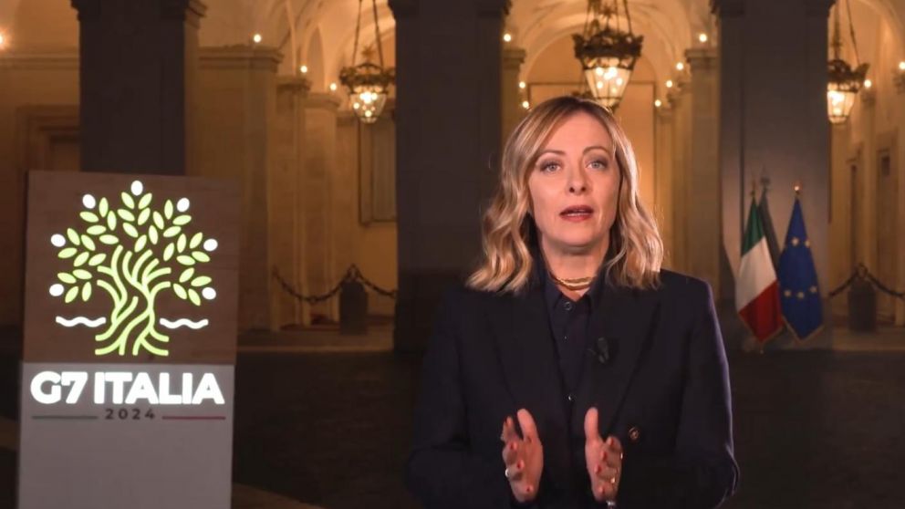 La anfitriona Giorgia Meloni está al frente de la presidencia rotativa del G7