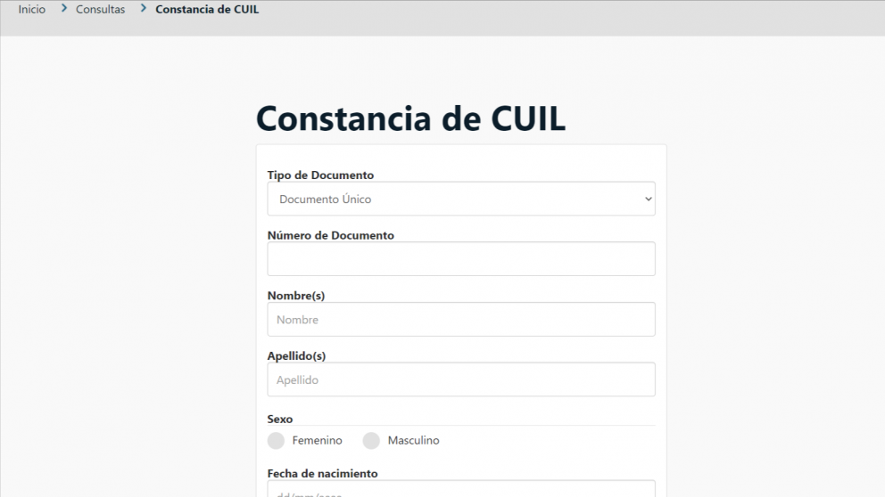 La constancia de CUIL es gratuita, no tiene vencimiento y no necesita tener firma, ni sello