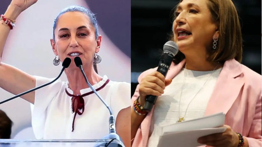 La oficialista Claudia Sheinbaum y la opositora Xóchitl Gálvez, las favoritas