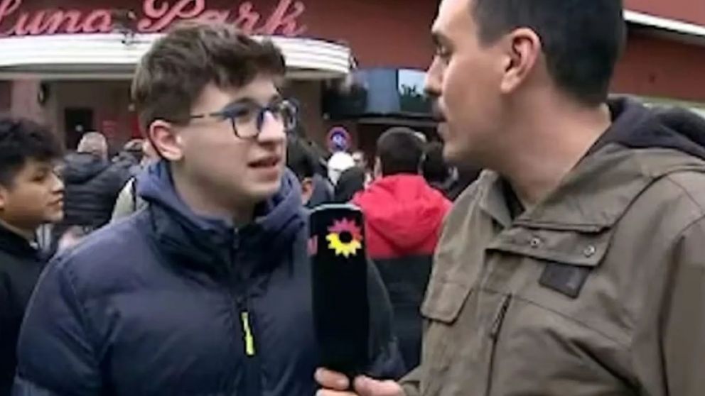 El joven sorprendió a las cámaras de TN con su relato