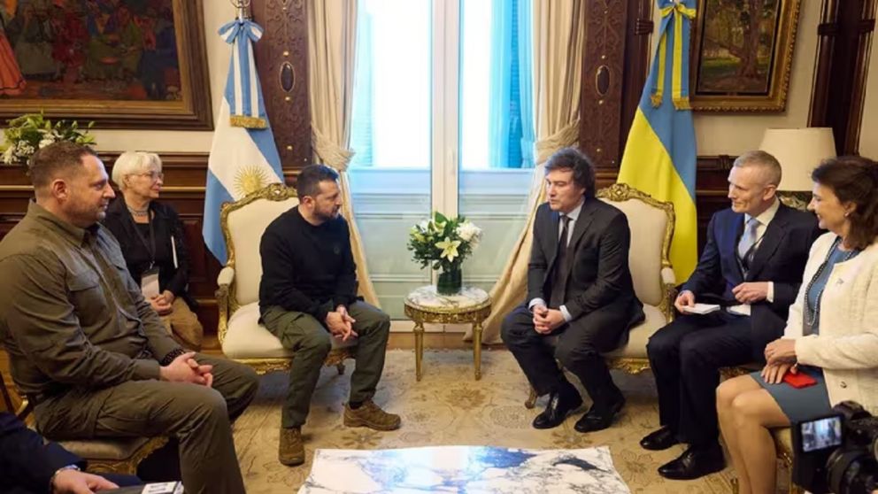 Milei mantuvo un encuentro con Zelensky (Foto: archivo)