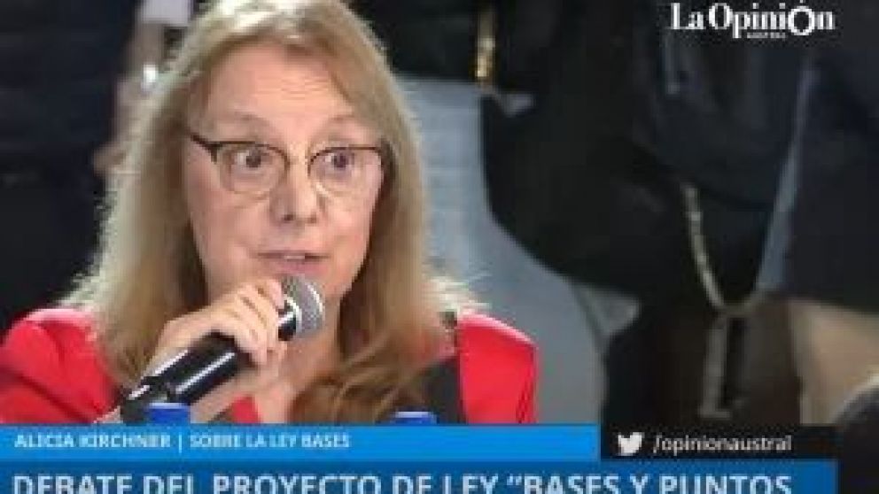 La senadora Alicia Kirchner habló este martes en la comisión de Legislación general y ratificó sus críticas al proyecto del Poder Ejecutivo que llega con media sanción de la Cámara Baja. “La Ley Bases tiene serios problemas y debe ser revisada en Diputad