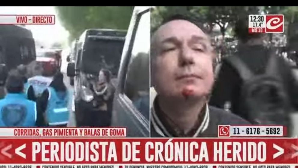 Tensión, balas de goma y detenidos en una manifestación en la 9 de Julio