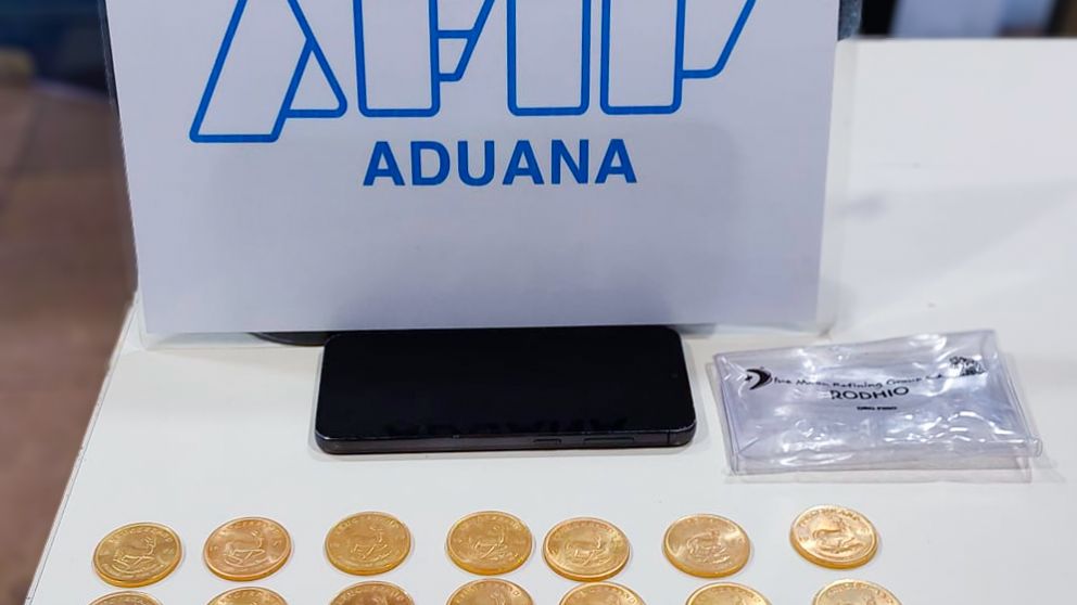 Un control de Aduana en Buquebus descubrió 20 monedas Krugerrand de oro sin declarar