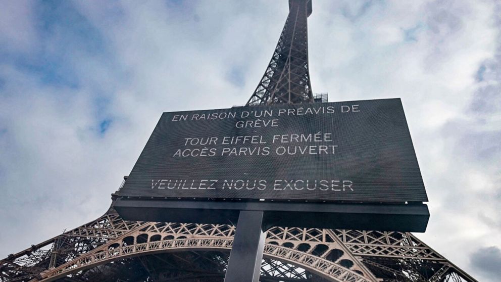 Cierra la Torre Eiffel por paro de trabajadores