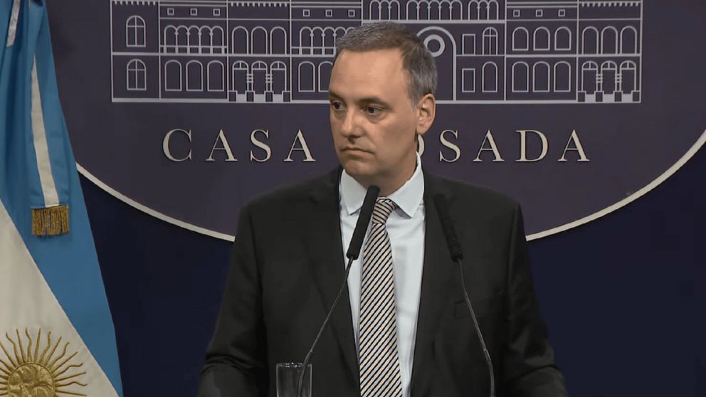 Conferencia de prensa en la Rosada