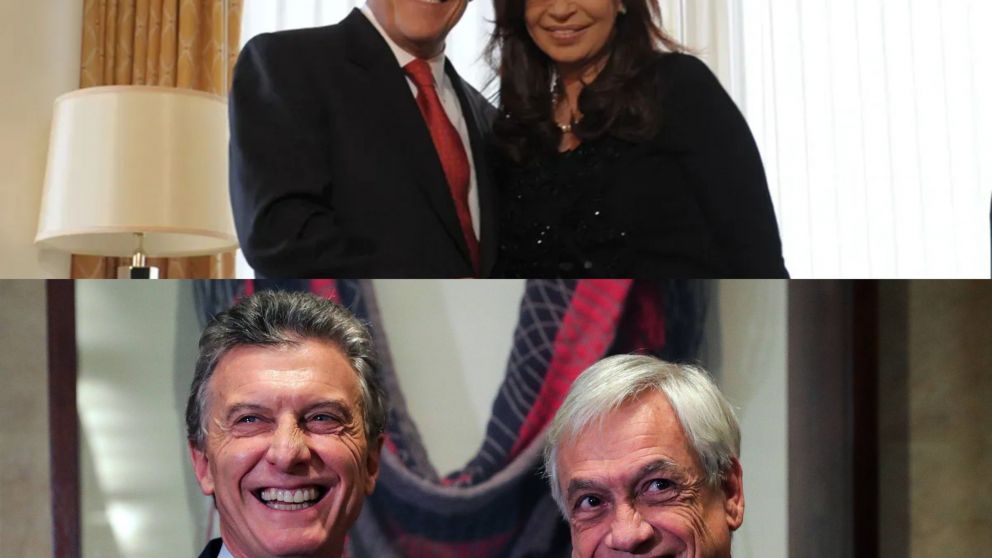 Cristina Kirchner y Mauricio Macri despidieron a Sebastián Piñera