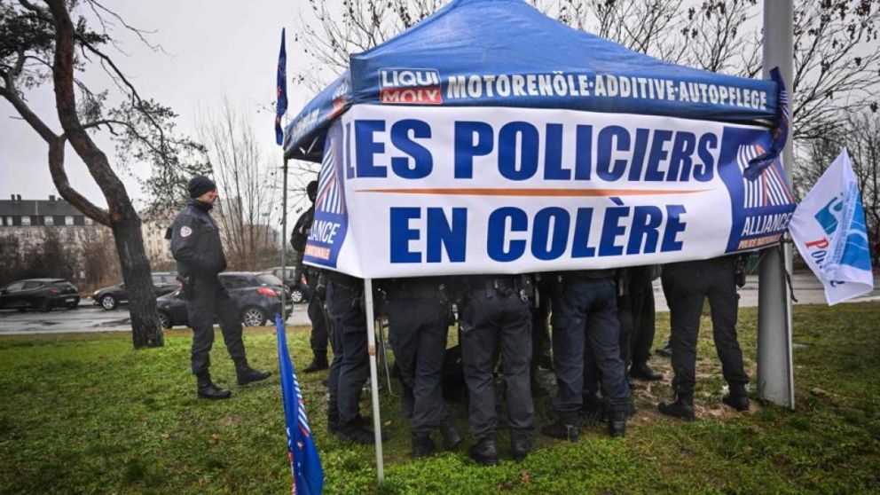 Hubo protestas policiales en distintos lugares de Francia