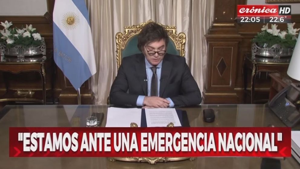 Milei pidió apoyo al Congreso para aprobar la ley ómnibus y evitar una "catástrofe"