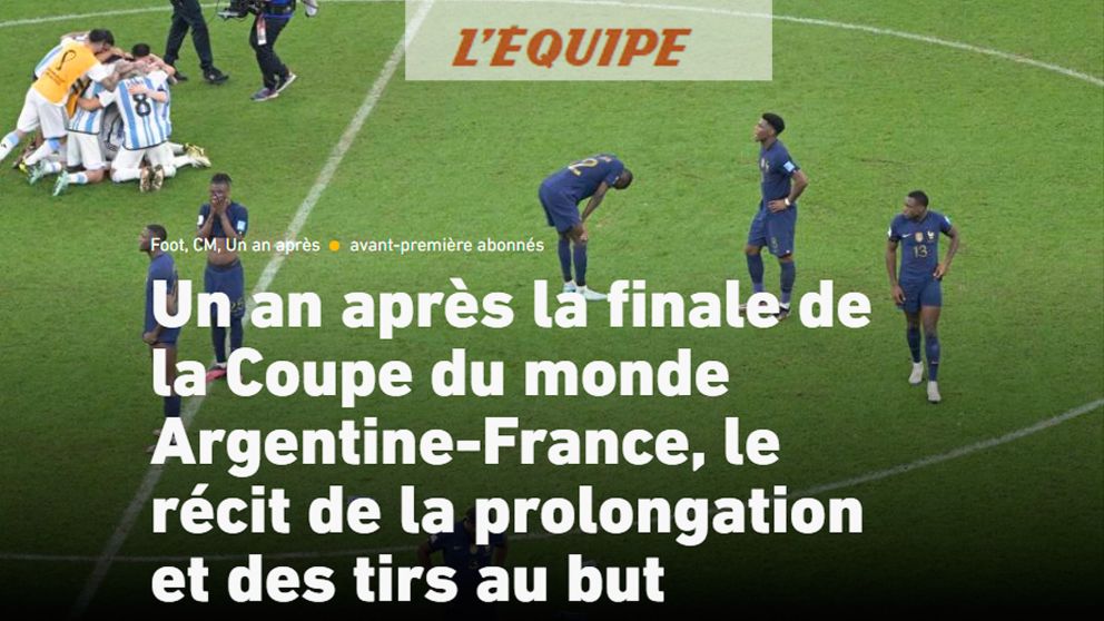 Dominados, aturdidos, casi asustados, el recuerdo de la prensa francesa sobre la final con Argentina