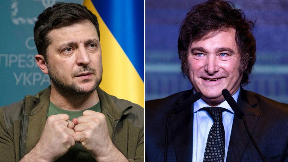Zelensky felicitó a Milei por su triunfo en el balotaje