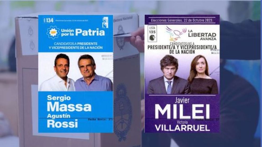 Las boletas que se usarán en el balotaje del 19 de noviembre