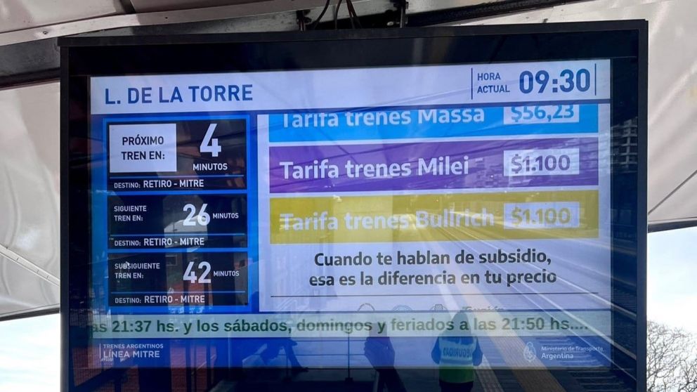 Polemica por la propaganda en andenes