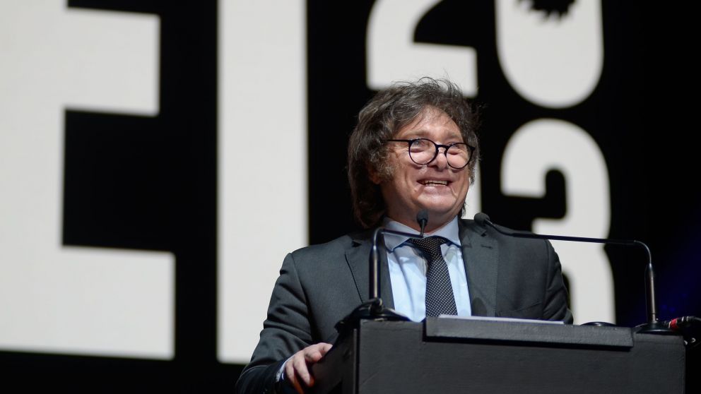 Javier Milei, en el acto de cierre de campaña hacia las elecciones del 22 de octubre (Foto: Fernando Pérez Re/Grupo Crónica)