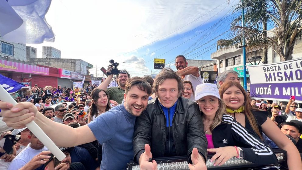 Milei convocó una multitud en Moreno