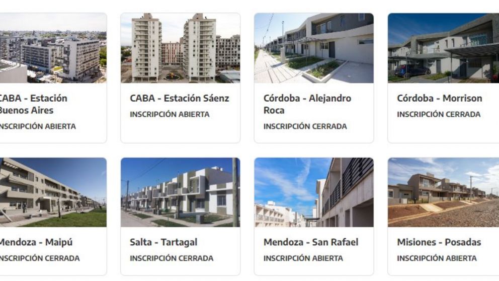 Procrear: algunos de los Desarrollos Urbanísticos habilitados a inscripciones
