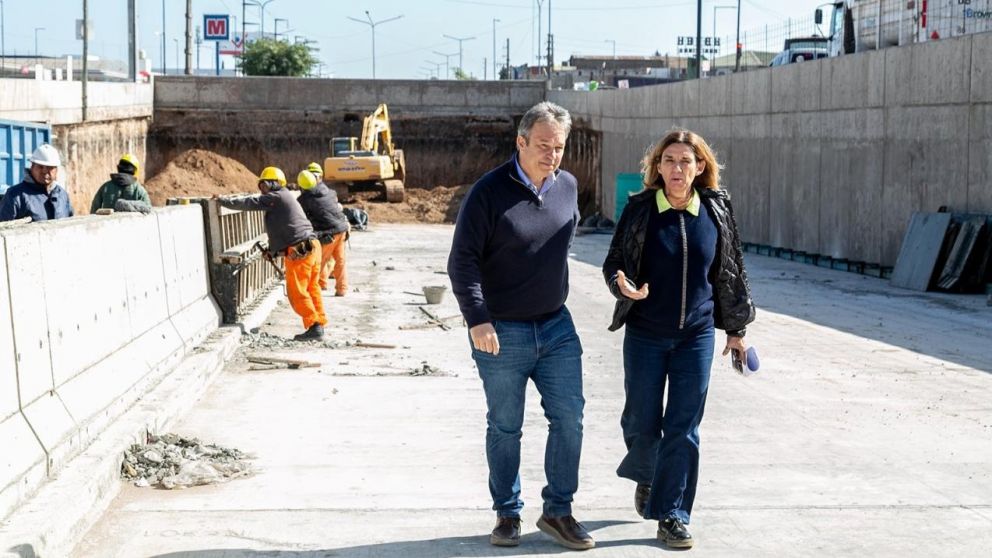 Cascallares recorrió el Viaducto de Ruta 4 y la Rotonda Los Pinos en Burzaco.