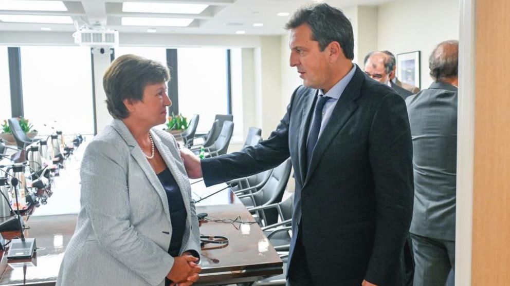 Sergio Massa habla tras su reunión con Kristalina Georgieva