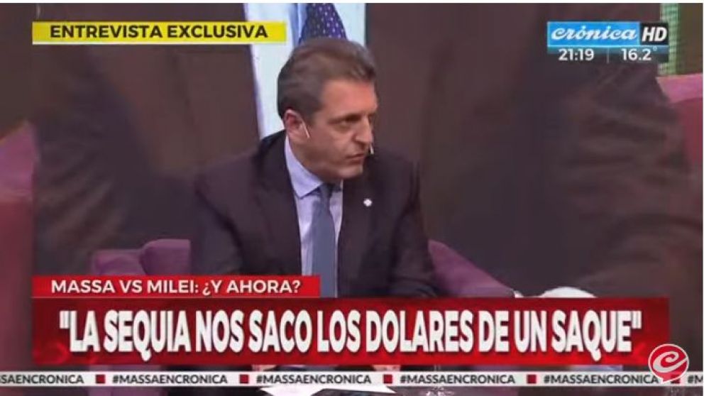 Definiciones de Sergio Massa en Crónica HD
