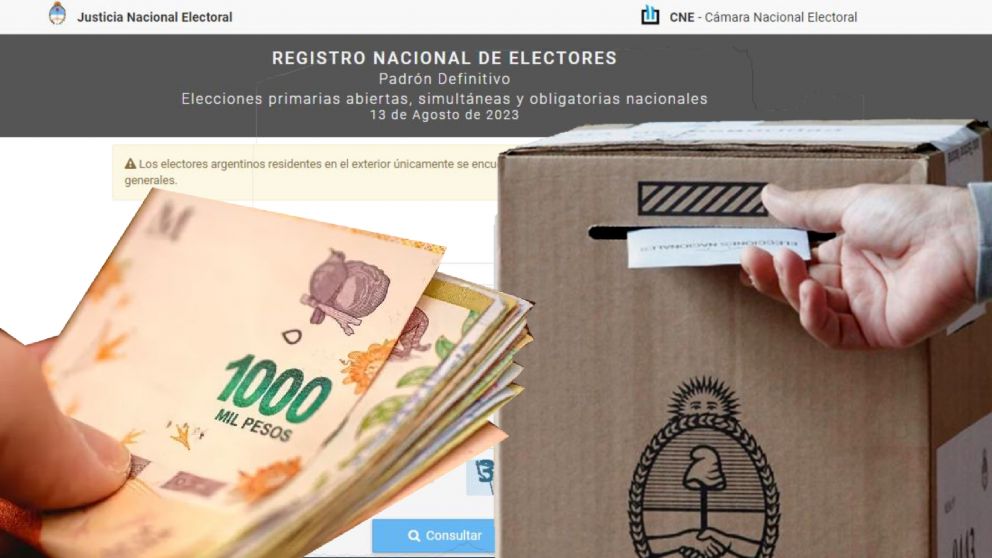 El monto de la multa varía según la cantidad de veces que una persona no fue a votar