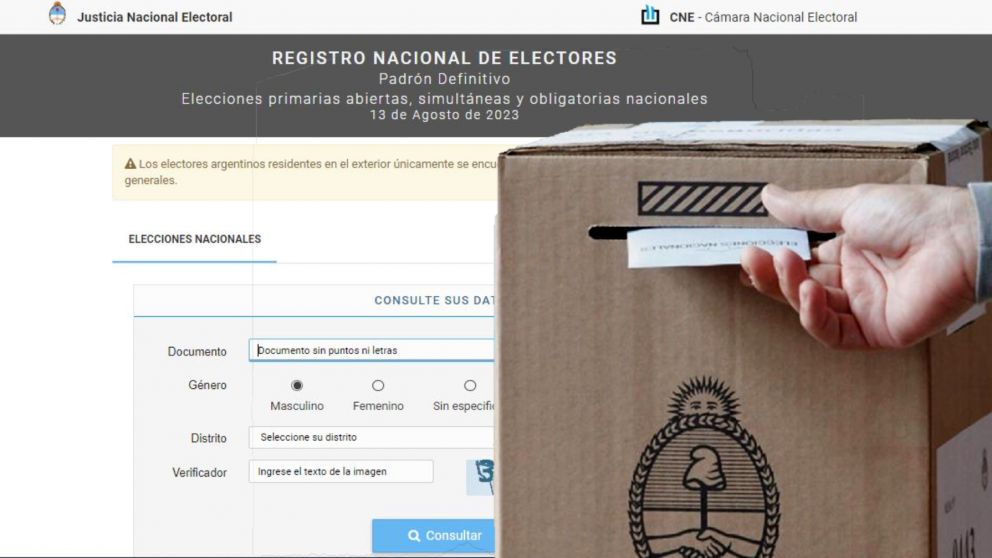 D�nde voto en las PASO 2023