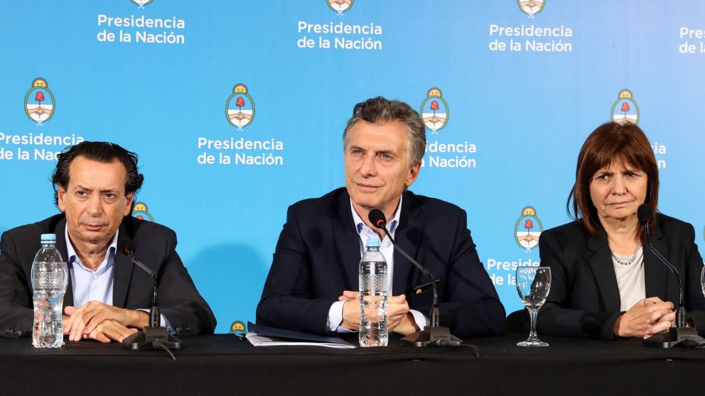 Sica, Macri y Bullrich en tiempos donde gobernó Cambiemos, la reforma laboral meta de gestión
