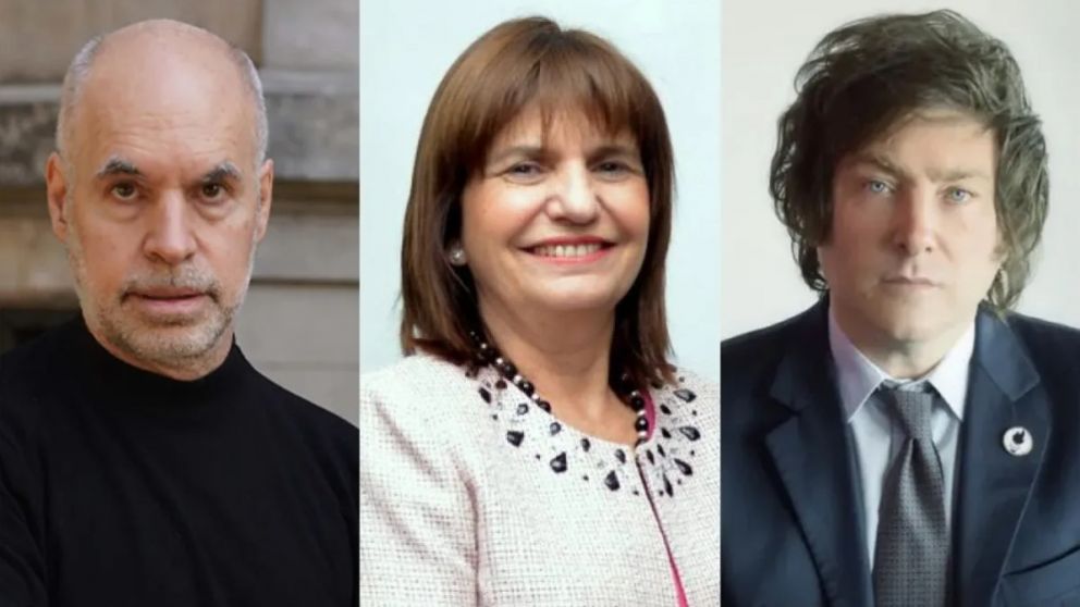 Rodríguez Larreta, Bullrich y Milei disputan el voto desde la oposición en PBA