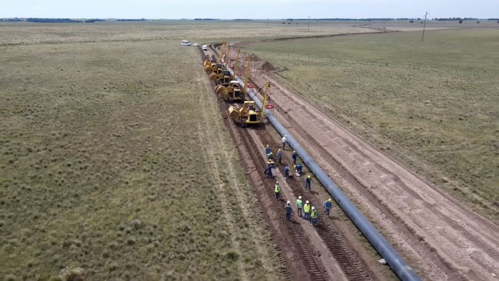 Continúa el proceso de llenado del Gasoducto Néstor Kirchner