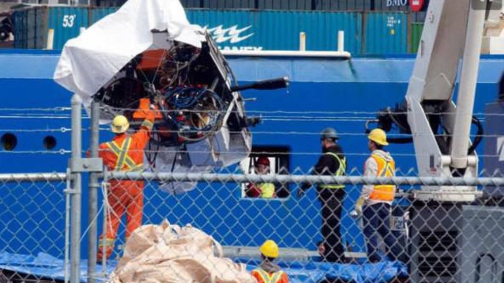 Los restos del Titán depositados en Canadá