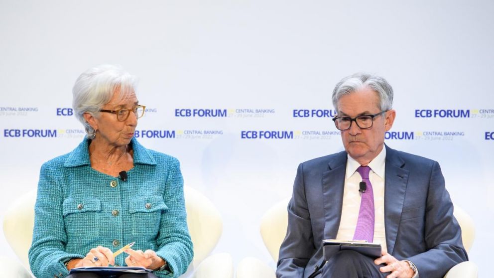Christine Lagarde y Jerome Powell