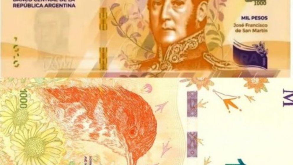 Los billetes de 1000 pesos con los dos diseños se encontrarán en circulación