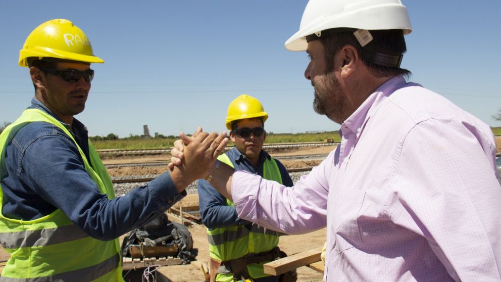 Daniel Vispo, titular de TAC junto a los trabajadores. "Hay ejes fundamentales de gestión y respaldo político y sindical a esta labor"