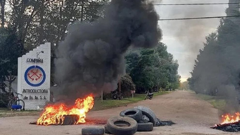 Medidas de fuerza en la planta de Dos Anclas. Gentileza: El diario de La Pampa