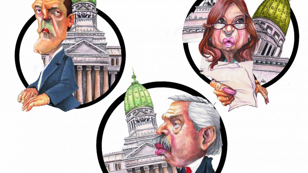 Sergio Massa, Cristina Kirchner y Alberto Fernández en el reparto de roles del Frente de Todos