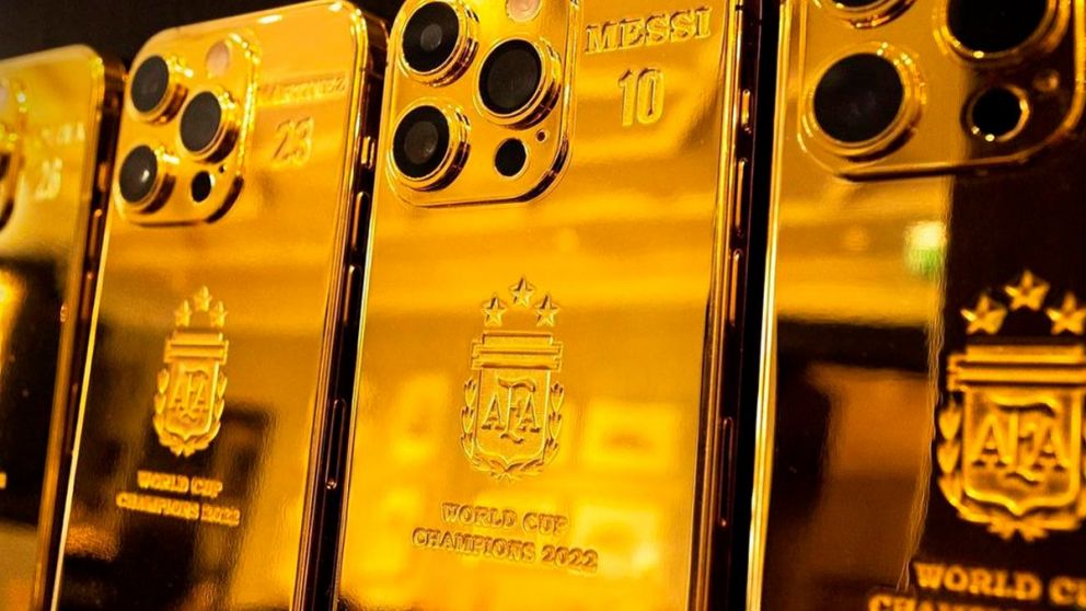 I phones 14 de oro para la Selección Argentina