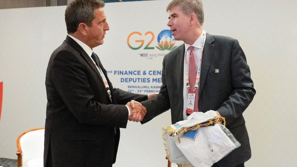 Massa con el subsecretario de Asuntos Internacionales del Departamento del Tesoro de Estados Unidos, Jay Shambaugh