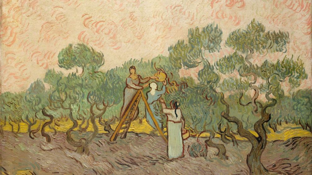 Mujeres recogiendo aceitunas, de Van Gogh