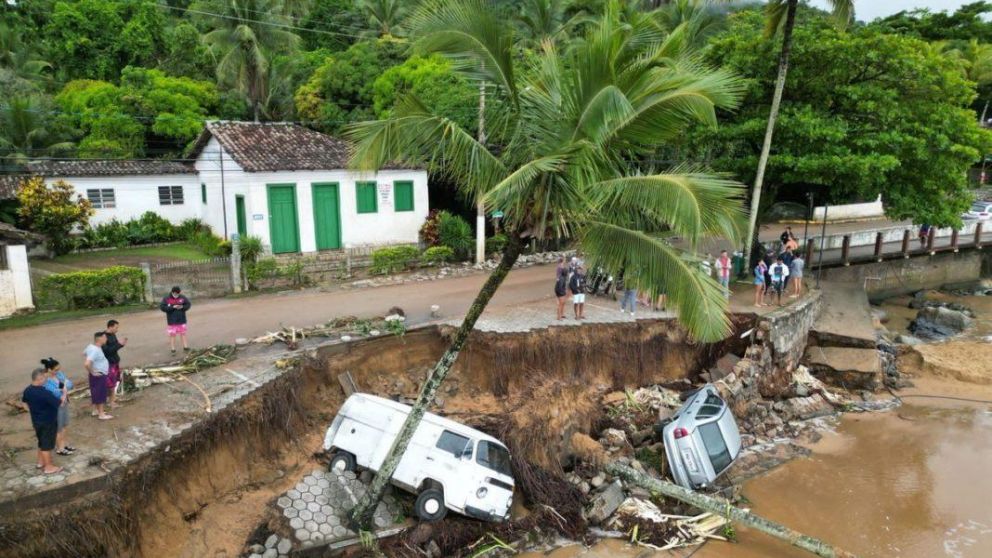El balneario de Sao Sebastiao, ubicado a unos 200 km de la capital paulista, fue el más afectado