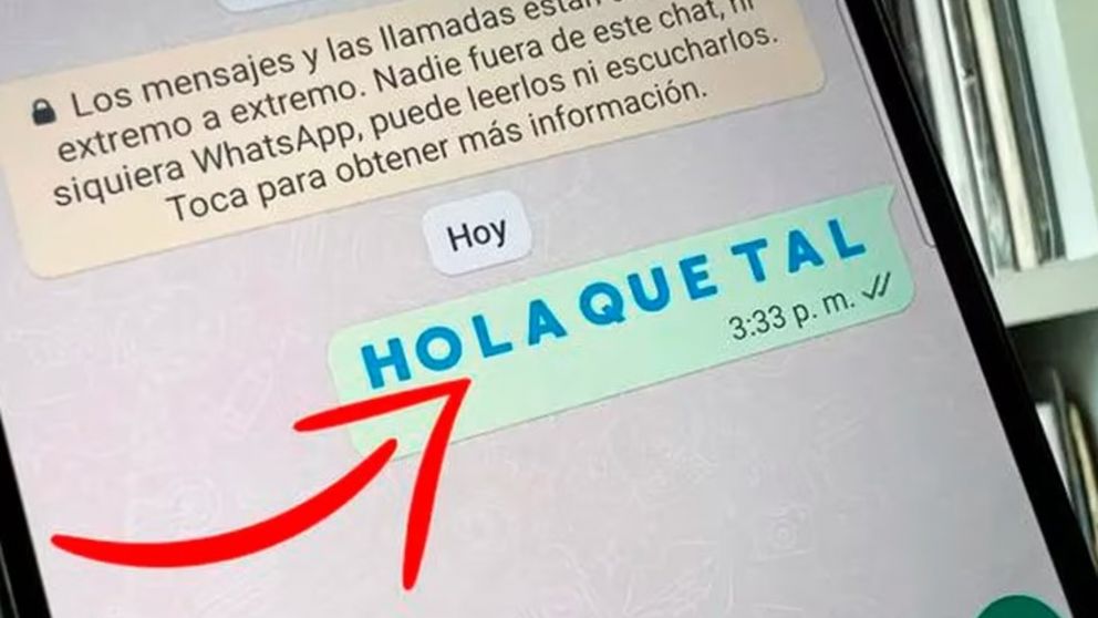 Cambios de letra de WhatsApp