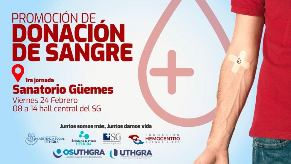 “Conectados damos vida”: promueven la donación de sangre a través de distintas jornadas.