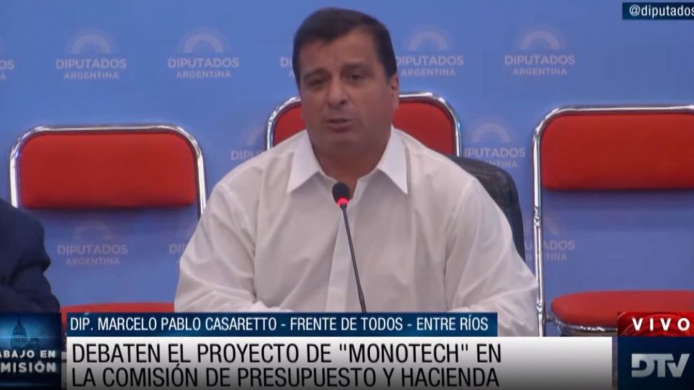 Diputados: dictamen favorable para el proyecto de Monotech